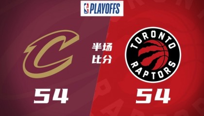 开云体育官网-半场战报-骑士54-54猛龙 哈登&amp;米切尔各得7分 巴恩斯18+2+6